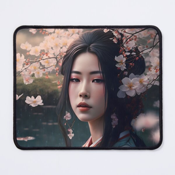 Item preview, Captivating Beauty: A Geisha in a Cherry Blossom Dream designed and sold by Digital-Dreamer.