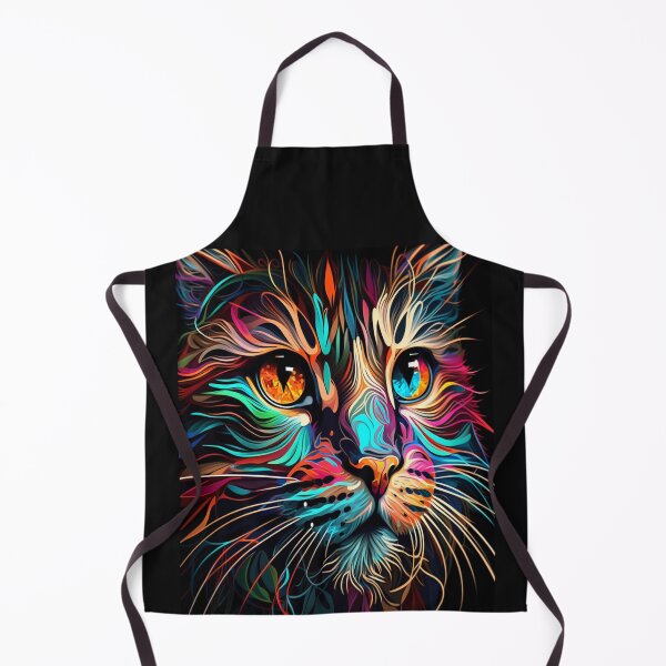 Item preview, Colorful abstract art design of a cat's face designed and sold by Victornewyork.