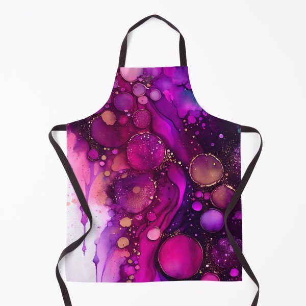 Item preview, Beautiful Alcohol Ink Design in Pinks and Purples with Gold Color designed and sold by ClairesPatterns.