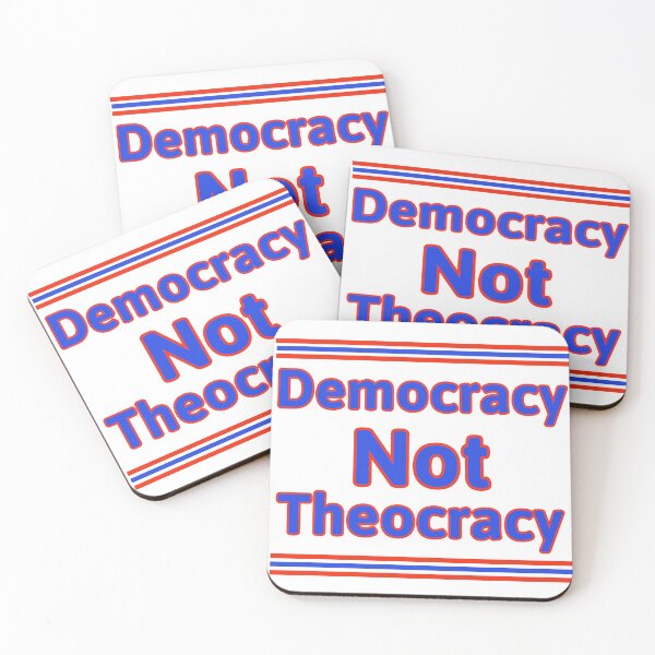 Item preview, Democracy not theocracy  designed and sold by Rachel the Artist .