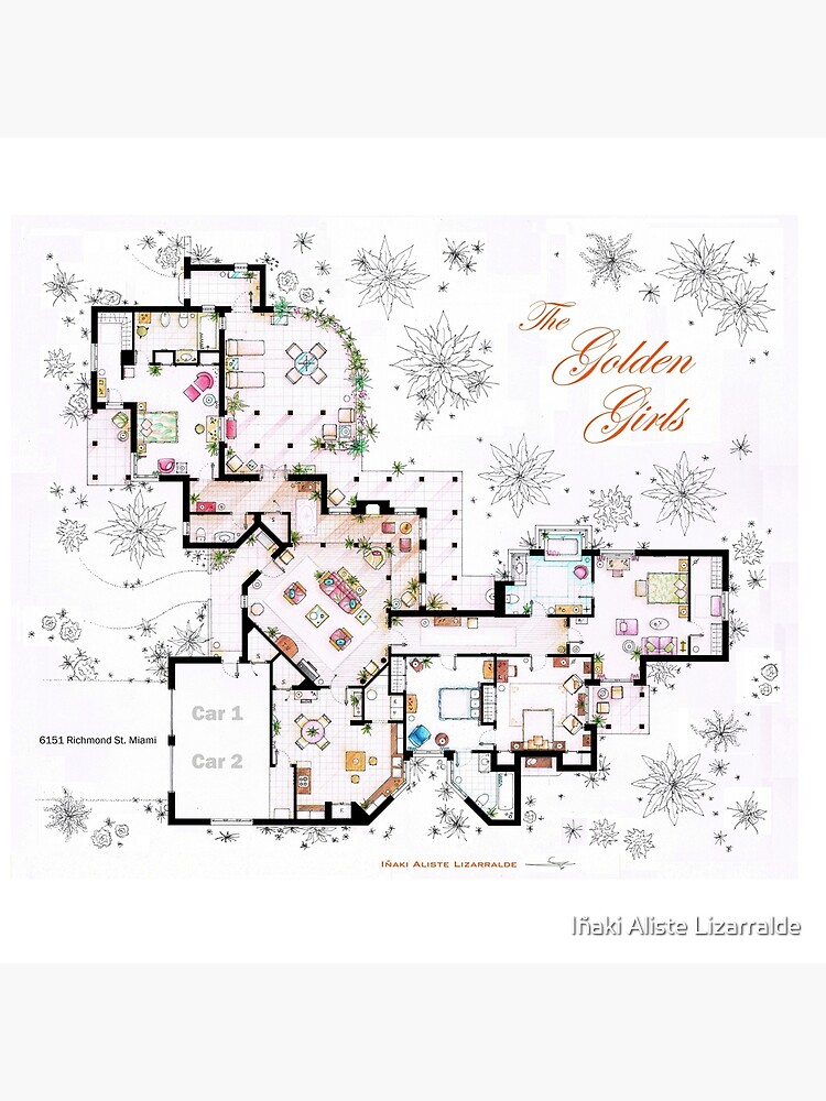 The Golden Girls House floorplan v.2 by nikneuk