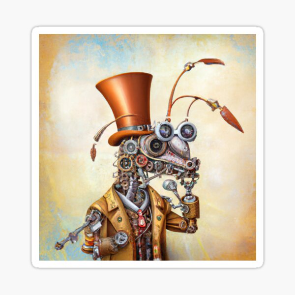 Steampunk Dinosaur Sticker