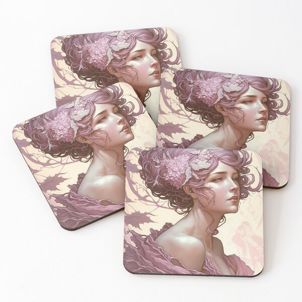 Item preview, Pretty in Pink - Art Nouveau designed and sold by ArtNouveauChic.