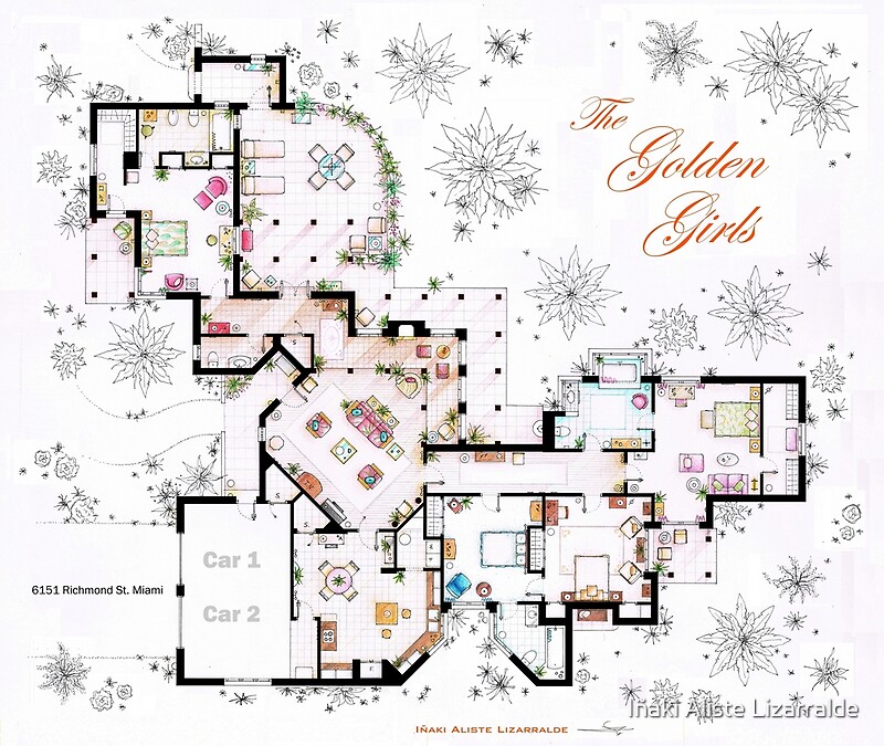 The Golden Girls House Floorplan V 2 By Inaki Aliste Lizarralde