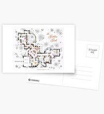 The Golden Girls House floorplan v.2 Postcards