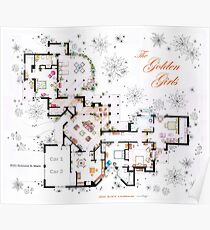 Póster The Golden Girls House floorplan v.2
