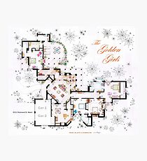 Die Golden Girls Haus Grundriss v.2 Fotodruck