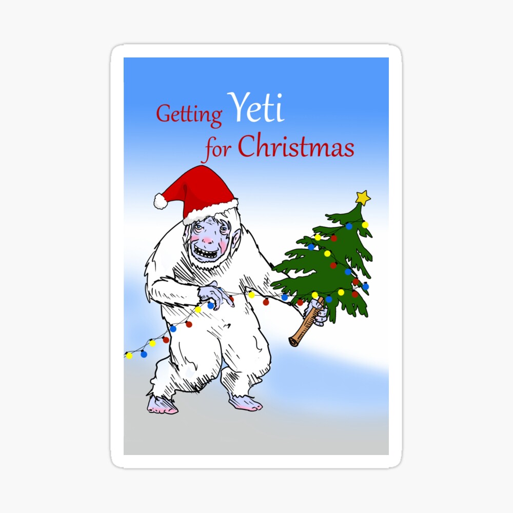 Funny Christmas Card are You Yeti for Christmas Pun Card, Cute