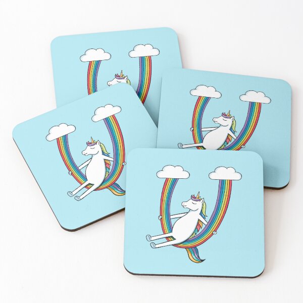 Item preview, Unicorn and rainbow swing designed and sold by coffeeman.