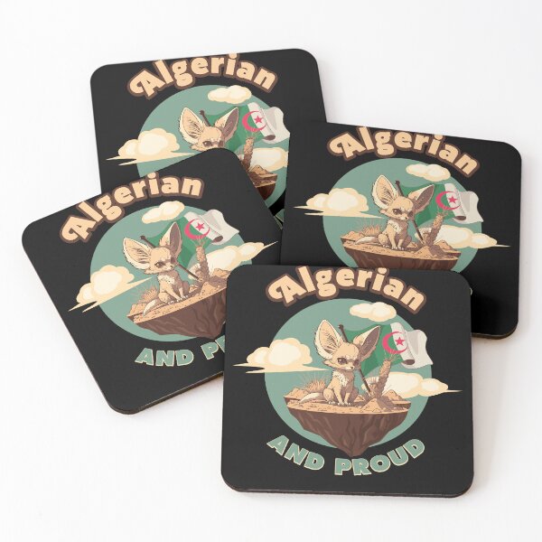 Item preview,  the love and pride of Algeria through an Algerian Fennec fox in a kawaii manga style designed and sold by akartaws.
