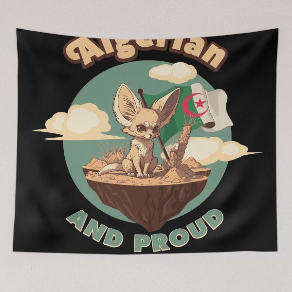 Item preview, the love and pride of Algeria through an Algerian Fennec fox in a kawaii manga style designed and sold by akartaws.