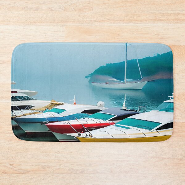 Item preview, Sailing and Small Yacht on Open Sea in an Inner Cove designed and sold by deniselynnimage.