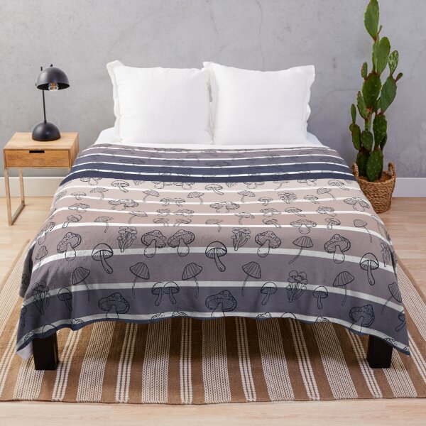 Item preview, mushroom pattern purple stripes designed and sold by ClockInClockOut.