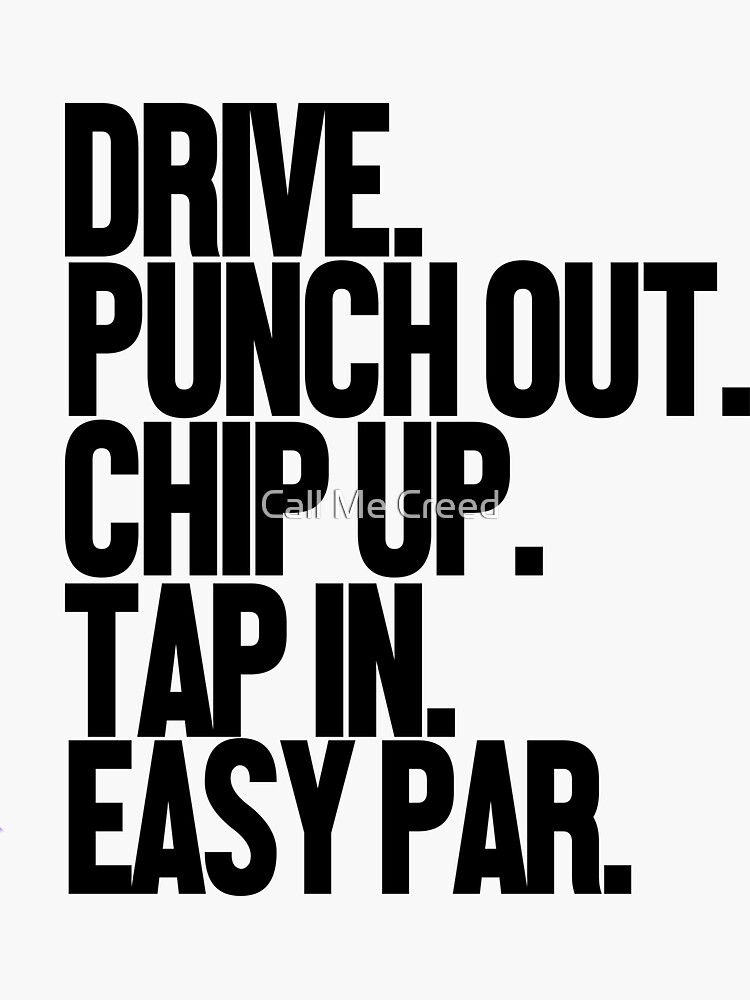 "Drive Punch Out Make Par" Sticker for Sale by amandagolf59 Redbubble