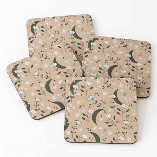 Item preview, Boho Celestial Moon Flowers designed and sold by ChantalDesign.
