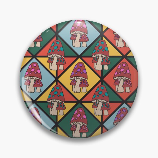 Item preview, Multi-color mushroom abstract art pattern designed and sold by ClockInClockOut.