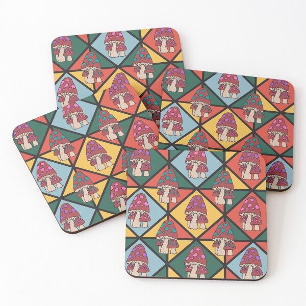 Item preview, Multi-color mushroom abstract art pattern designed and sold by ClockInClockOut.