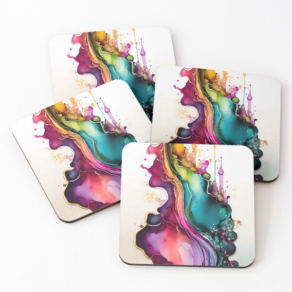 Item preview, Beautiful Alcohol Ink Design in Rainbow Colors designed and sold by ClairesPatterns.