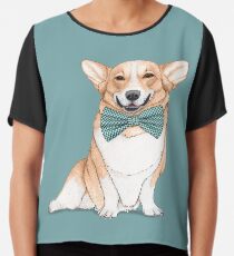 Corgi Dog Chiffon Top