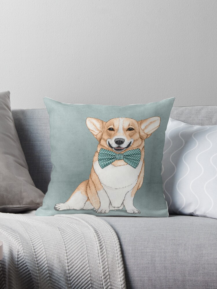 corgi throw pillow