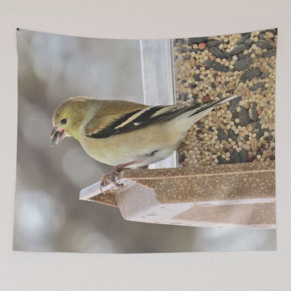 Item preview, Goldfinch at Feeder No.1 designed and sold by MaryLinH.