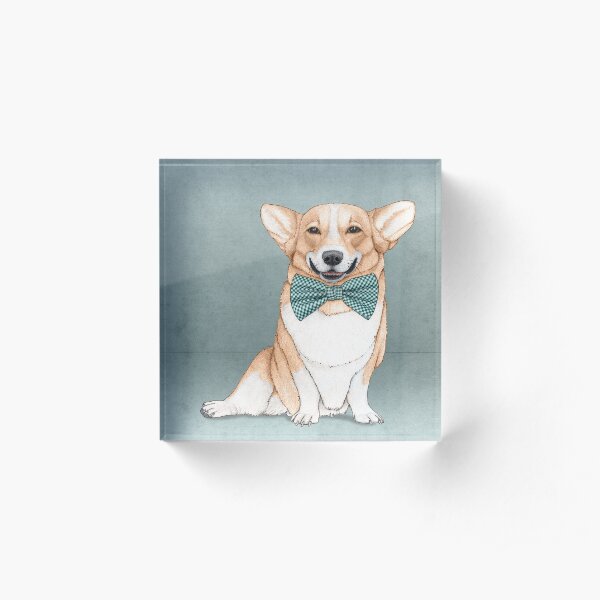 Corgi Dog Acrylic Block