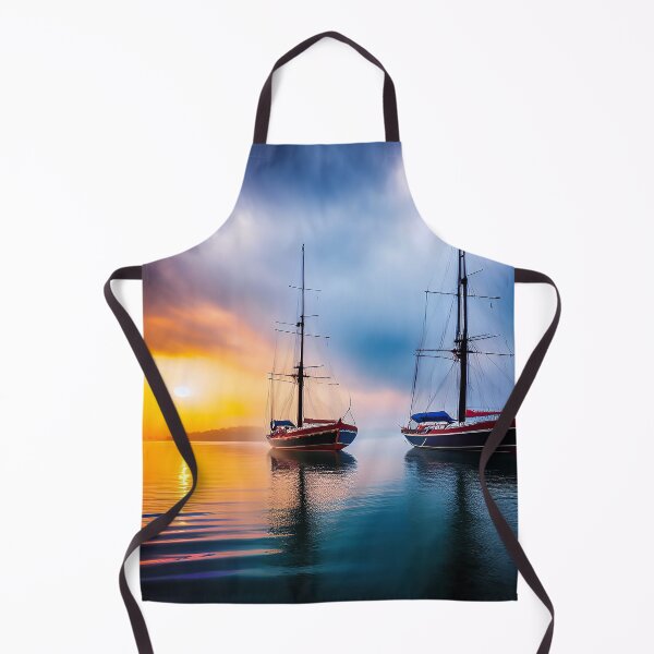 Item preview, Sailing and Small Yacht on Open Sea off the Coast of Island designed and sold by deniselynnimage.