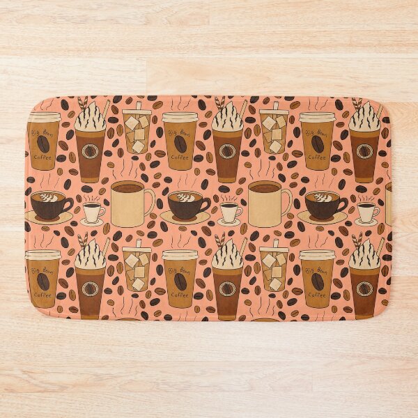 Item preview, Copy of Different Kinds of Coffee Seamless Pattern - Warm Brown Palette & Melon Sunset designed and sold by EcoElsa.