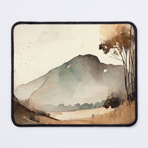 Item preview, Watercolor landscape with neutral colors designed and sold by artefacta.
