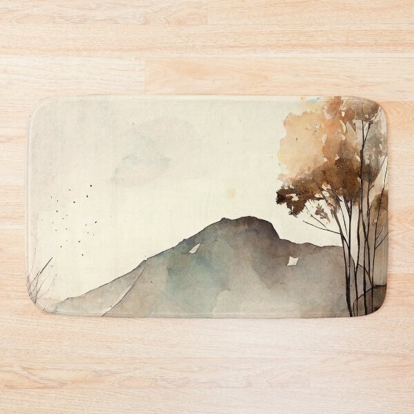 Item preview, Watercolor landscape with neutral colors designed and sold by artefacta.