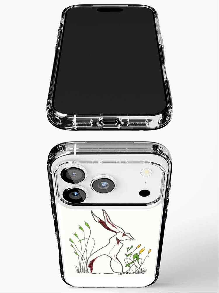 Thumbnail 3 of 5, iPhone Case, Loveable Rabbit Amongst the Reeds And Flowers designed and sold by congcoops.