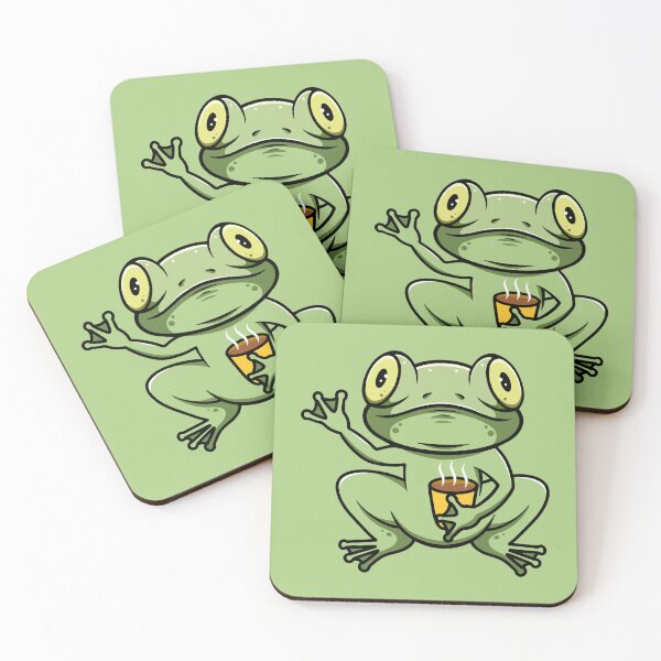 Item preview, Cute Valentine Frog Drinking Hot Chocolate designed and sold by cubbone.