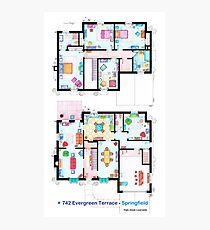 House of Simpson family - Both floors Photographic Print