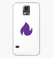 reality blurred purple dancing fire logo Case/Skin for Samsung Galaxy