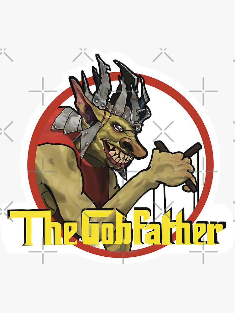 Thumbnail 3 of 3, Sticker, Goblin - The Gobfather token deck sticker designed and sold by CyberSpikeArt.