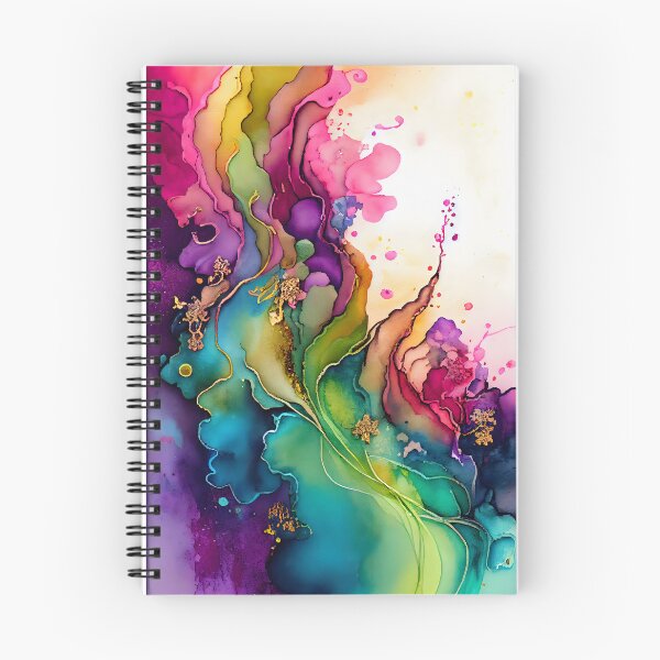 Item preview, Beautiful Alcohol Ink Design in Soft Rainbow Colors designed and sold by ClairesPatterns.