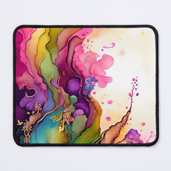 Item preview, Beautiful Alcohol Ink Design in Soft Rainbow Colors designed and sold by ClairesPatterns.
