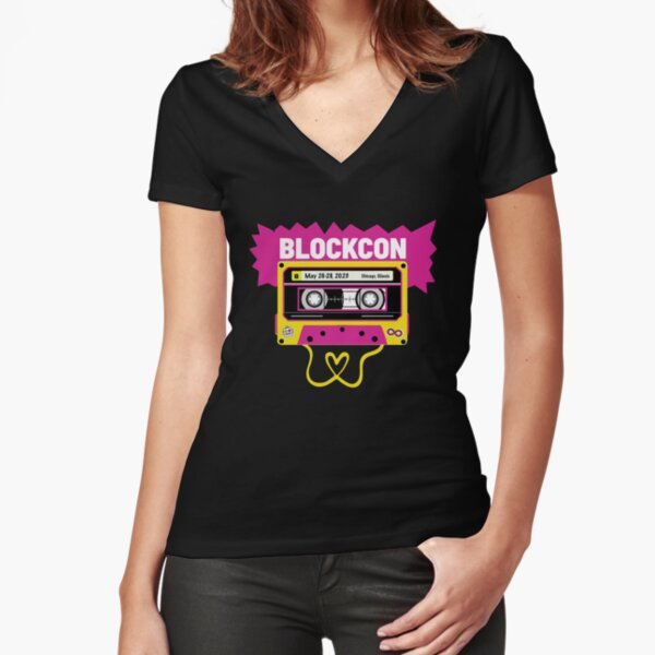 BLOCKCON 2023 Fitted V-Neck T-Shirt