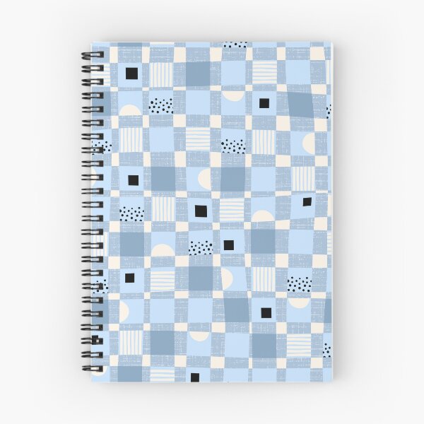 Item preview, Courtyard Cheerful Checks en azul celeste designed and sold by DesignsbyRoochita Studio.