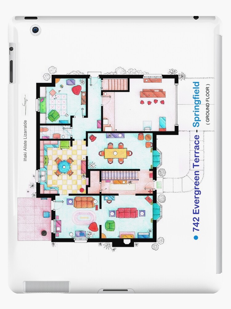 House Of Simpson Family Ground Floor Ipad Case Skin By