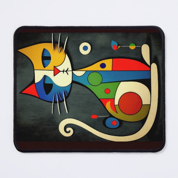 Item preview, Mid Century Colorful Cat 9 Abstract Art Print Painting Wall Decor designed and sold by winterkitty88.
