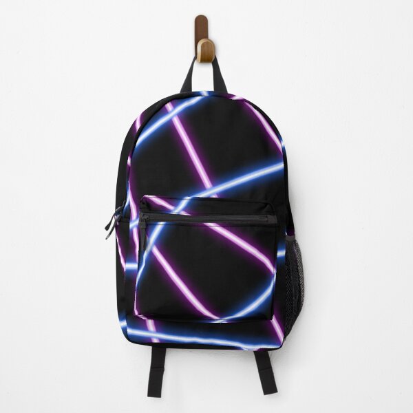 Item preview, 80s Retro Purple and Blue Neon Laser Beams Portrait Background designed and sold by uFit.