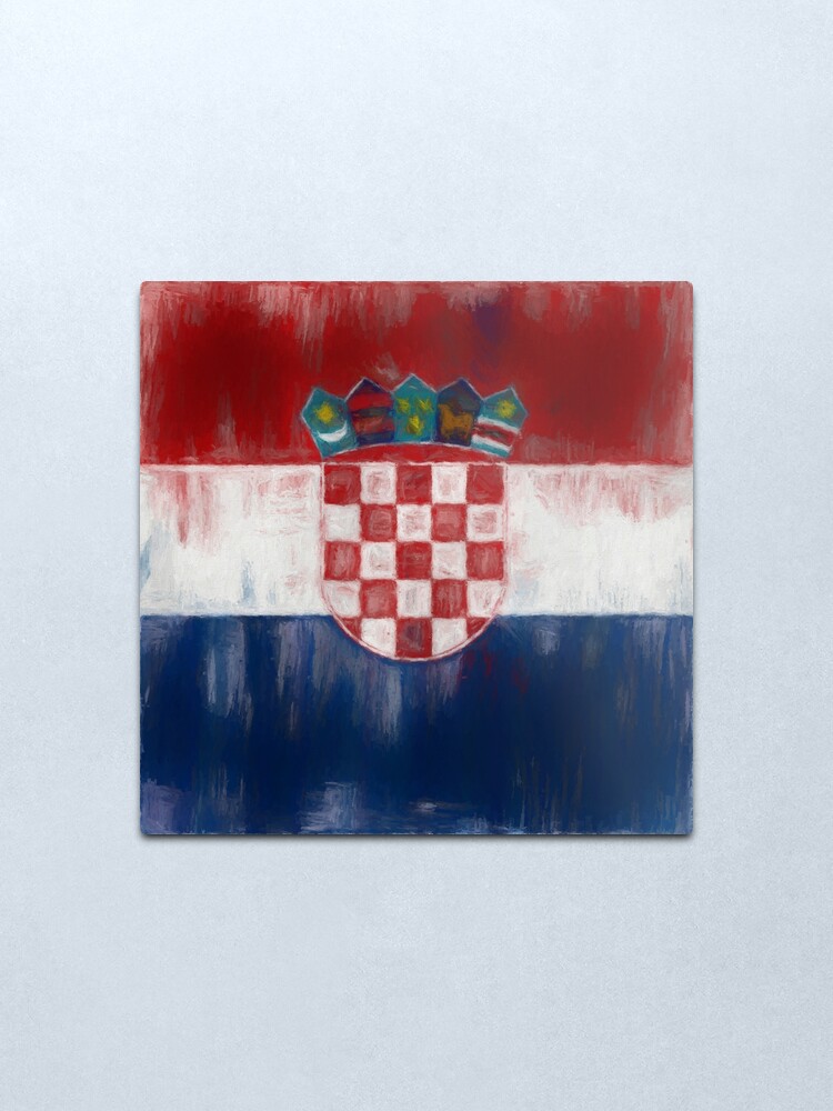 Alternate view of Croatia Flag Reworked No. 1, Series 2 Metal Print
