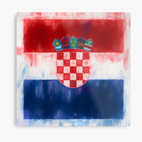 Croatia Flag Reworked No. 2, Series 1 Metal Print