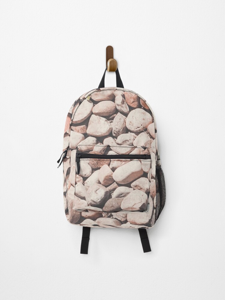 Thumbnail 1 of 3, Backpack, Light Colored Rocks | Pattern Nature Photography designed and sold by jackiesdesign.