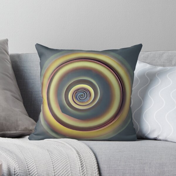 Visual illusion with moving spiral #Visualillusion #movingspiral #Visual #illusion #moving #spiral Throw Pillow