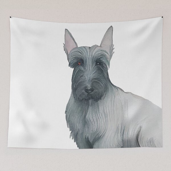 Artikelvorschau, Watercolor Painting of Scottish Terrier Small Dog Breed entworfen und verkauft von Nalaxation.