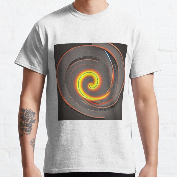 Visual illusion with moving spiral #Visualillusion #movingspiral #Visual #illusion #moving #spiral Classic T-Shirt