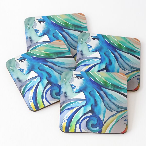 Item preview, Stunning mermaid watercolor art designed and sold by ArtistryCynthie.