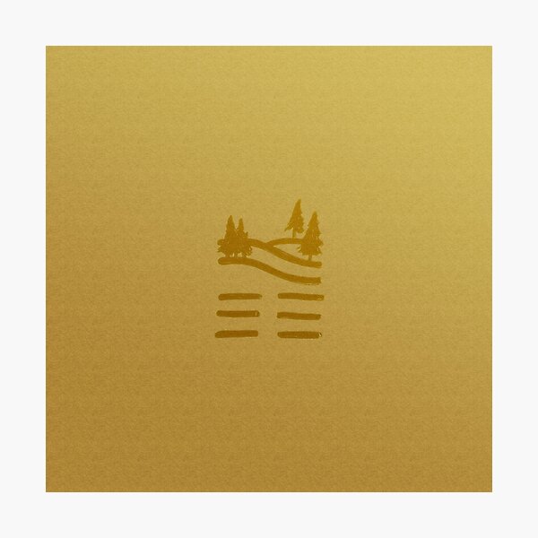 ☷ - I Ching Trigram - 坤 kūn - K'un - The Receptive - ground, earth 地 - Paint Ink on Paper Texture - One of My Things - Human Design Collection Photographic Print
